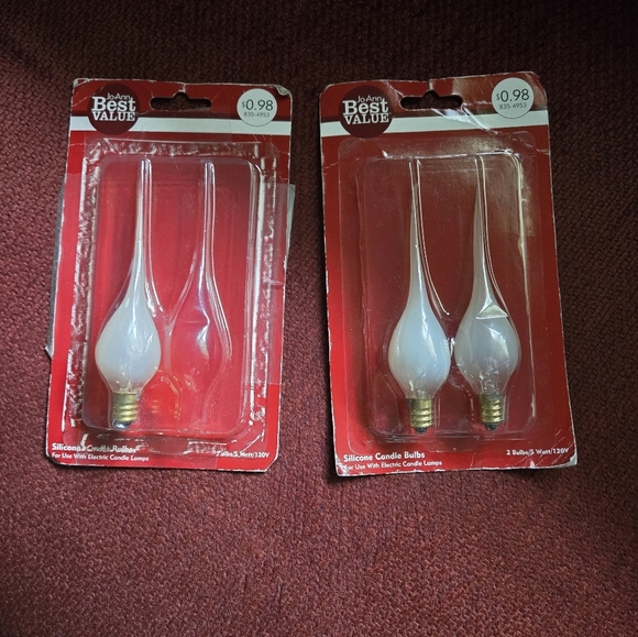 New Silicone Candle Bulbs 3 Total 5 Watt - Picture 1 of 2